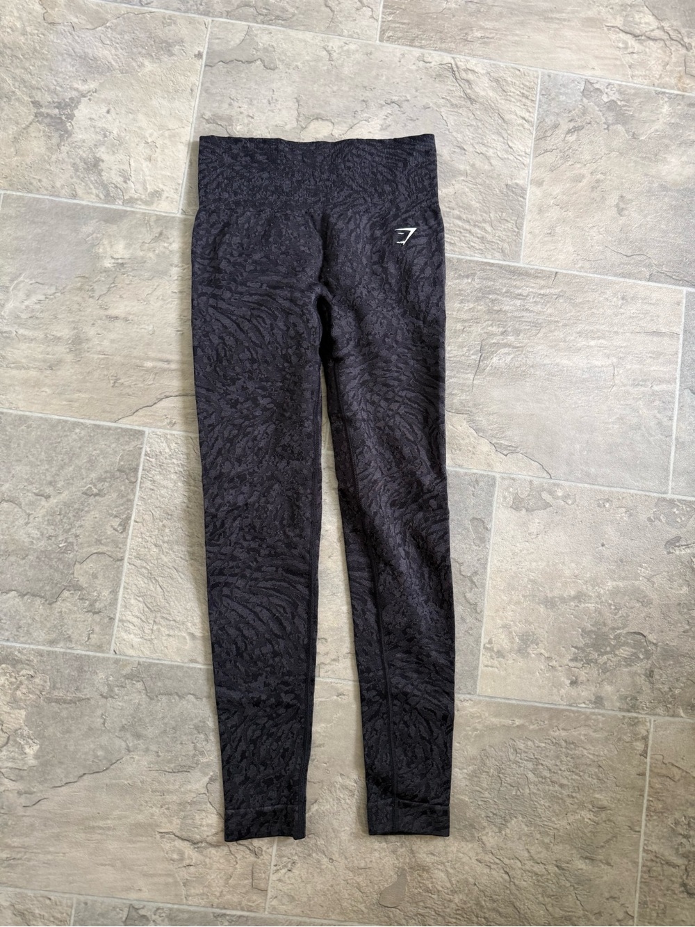 Gymshark Black Textured High-Rise Leggings